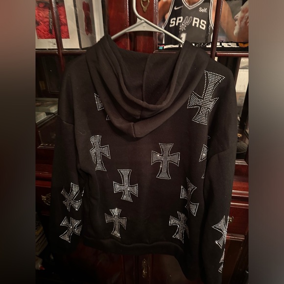 Jeweled cross hoodie - Picture 2 of 2